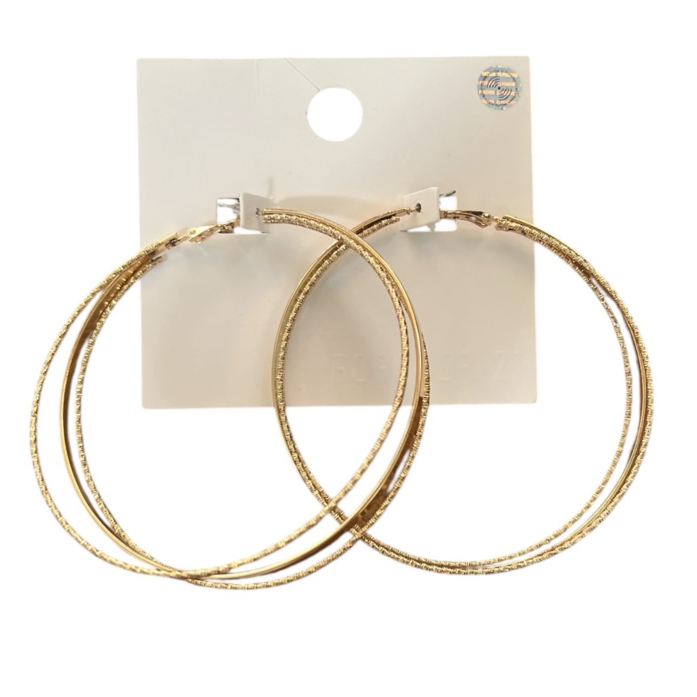 Oversized Gold-Tone Hoops